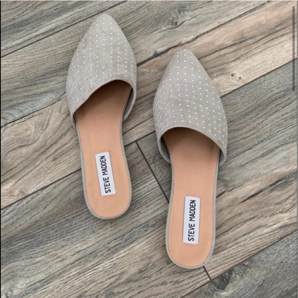 Steve Madden Silver Stud Mules